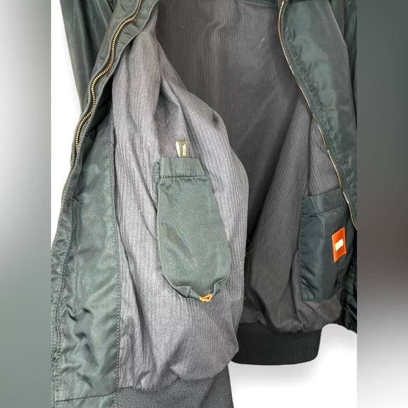 Hugo Boss Orange Men’s Dark Blue Bomber Pilot Blouson Jacket, Size 42R - Picture 8 of 9
